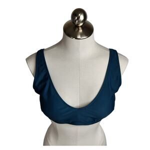 Summersalt Womens Size 12 The Tide Scoop Neck Bikini Top‎ Seaweed Beach Pool